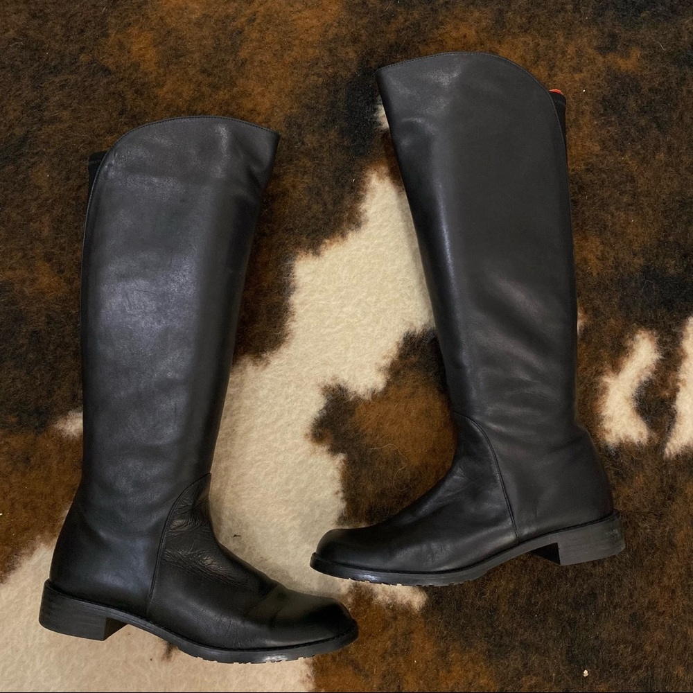 Stuart Weitzman Leather Tall Riding Boots 7.5